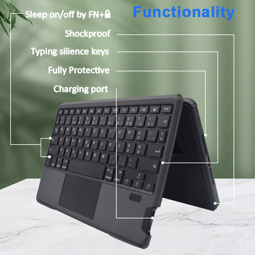 iPad Wireless Bluetooth Keyboard Case, Smart Magnetic Detachable Kickstand case  with Pencil Holder, Auto Sleep Wake Up